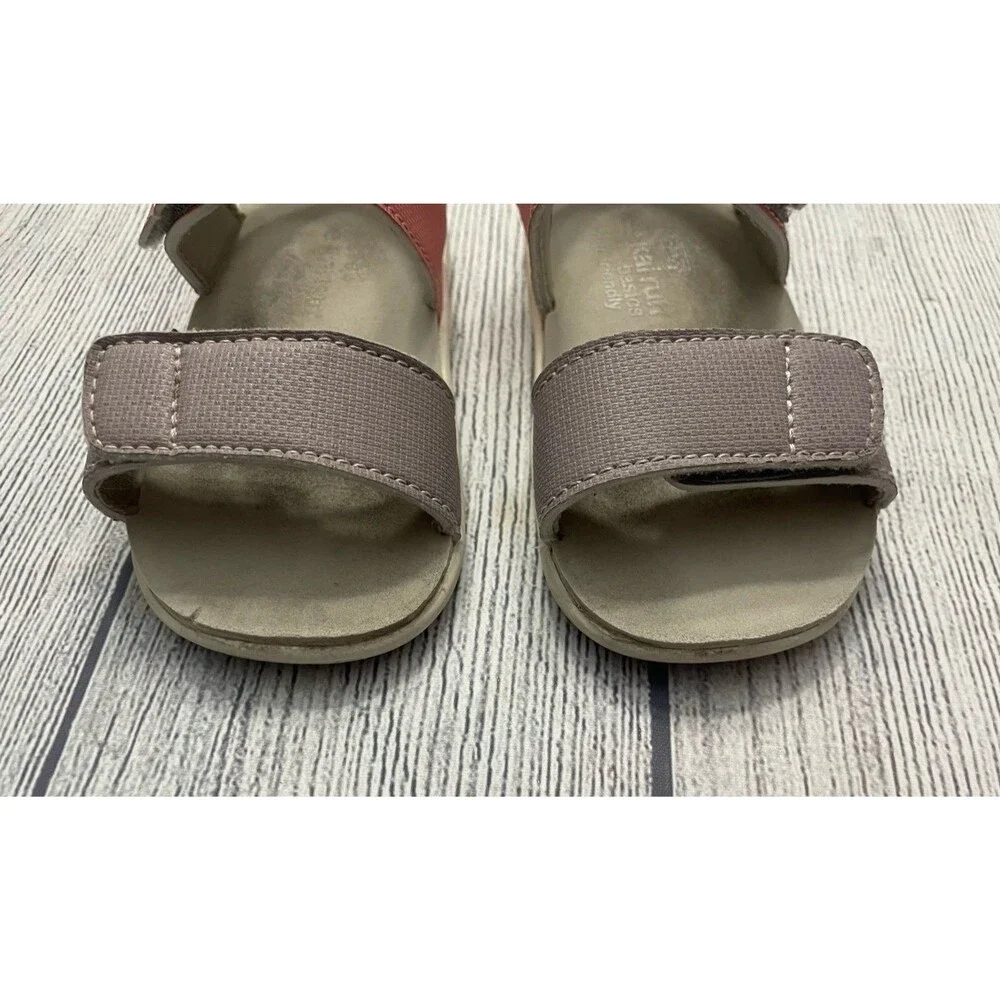 Pink & Grey Gray See Kai Run Little Girl Toddler Sandals Shoes, Size 7